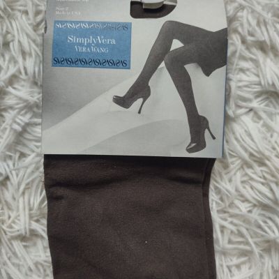 NWT Simply Vera Wang Non-control Top Brown Tights, See Photos For Sizing